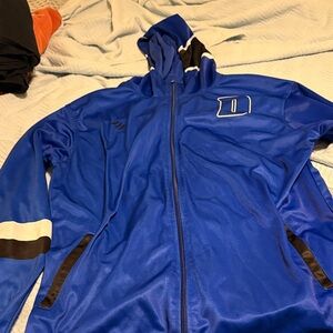 Men's Blue Windbreaker Jacket with Hood